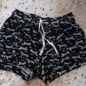 Black and White Zebra Print Shorts